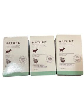 Nature Canus Fragrance-Free Pure Vegetal Soap Lot of 3 Canadian Goat Milk 5oz
